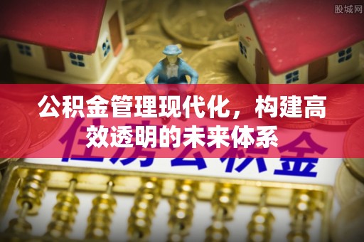 江门公积金管理现代化，构建高效透明的未来体系