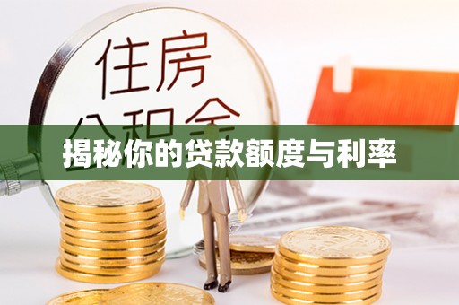 江门揭秘你的贷款额度与利率