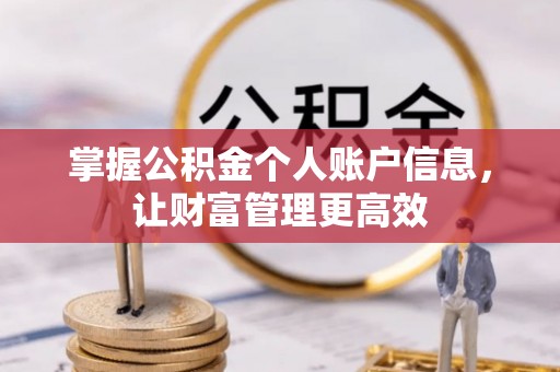 江门掌握公积金个人账户信息，让财富管理更高效